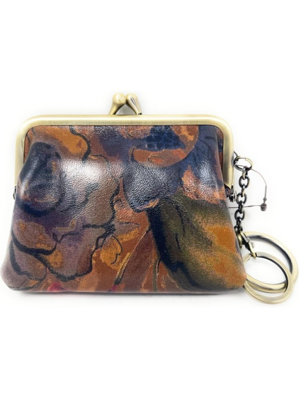 Stylish Leather Coin Purse - Sienna Sunset, Compact Design, Perfect for